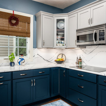 Two-Tone Transitional Kitchen Remodel Done with Cabinet Refacing