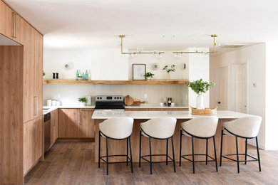 Inspiration for a scandinavian kitchen remodel in Austin