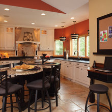 desk in kitchen