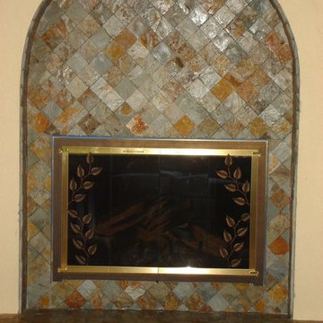Arched Tile Fireplace