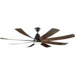 Monte Carlo - Monte Carlo 72" Kingston Ceiling Fan, Matte Black - Sophisticated and modern with 8 blades and 72" blade sweep, the Kingston makes a bold and distinct statement. Kingston features a streamlined, contemporary look, eight slim blades, an integrated LED light kit and three housing finishes to choose from.