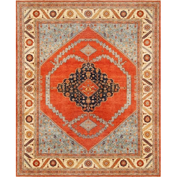 Pasargad Serapi Collection Hand-Knotted Lamb's Wool Area Rug, 12'1"x15'1"