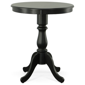 Fairview 30" Round Pedestal Bar Table - Antique Black