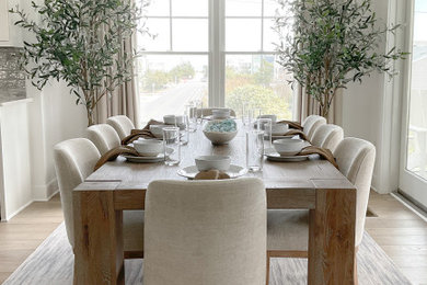 Beach style dining room photo in Other