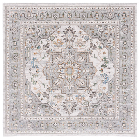 Safavieh Bel Air Collection BLA242F Rug, Grey/Light Grey, 6'7" X 6'7" Square