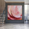 "Blush" 60x60 inches Red Contemporary Art Large Modern Painting MADE TO ORDER