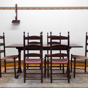 Trestle Table & 6 Three Slat Side Chair Set