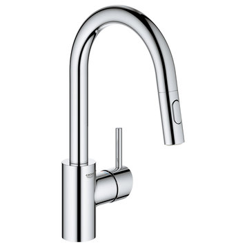 Grohe 31 479 1 Concetto 1.75 GPM 1 Hole Pull Down Bar Faucet - Starlight Chrome