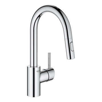Grohe 31 479 1 Concetto 1.75 GPM 1 Hole Pull Down Bar Faucet - Starlight Chrome