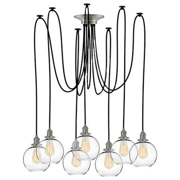 Black Nickel And Glass Chandelier