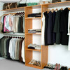 Solid Wood Closets 16" Depth Closet Organizer System, Maple Spice Finish