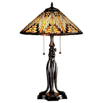Tiffany Western Table Lamp