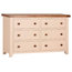 Champagne Painted Oak Wide Chest of Drawers