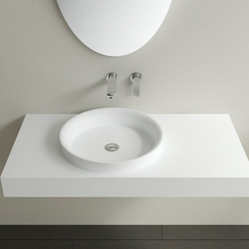 Circular Stone Resin Wall Mounted SInk - WT-03