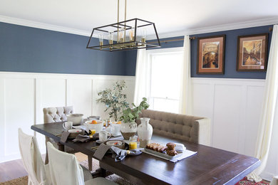 Example of a mid-sized transitional dining room design in Louisville