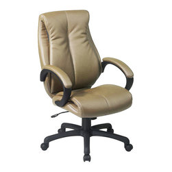 Deluxe High Back Executive Leather Office Chair - Office Chairs