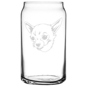 Personalized Chihuahua Pet Dog Etched Wine Glass 12.75oz