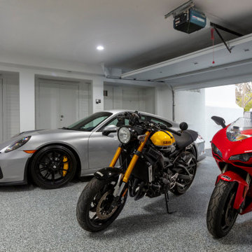 A Porsche GT3 Touring on a new epoxy garage floor
