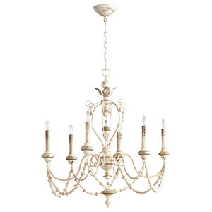 Cyan Designs 04639 Chandelier with No Shades Persian White Finish 