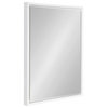 Evans Framed Floating Wall Mirror, White 18x24