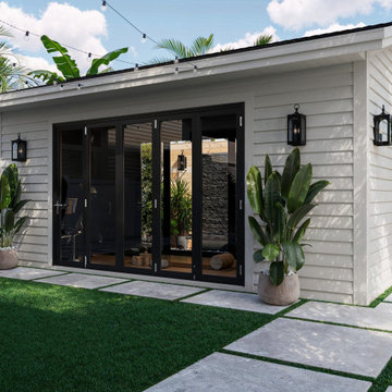 Backyard and garage renovation. St. Petersburg, FL Residence