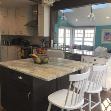 Omega Loring Full Access Transom Cabinetry with Fantasy Brown Quartzite Counters
