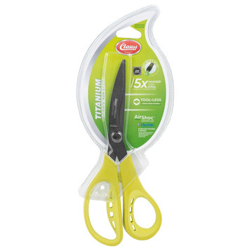 Clauss Airshoc Titanium Non Stick Garden Shear, Green