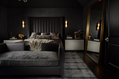 Example of a trendy bedroom design in Chicago