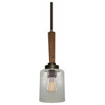 ArtCraft - ArtCraft AC10141BB Legno Rustico - One Light Pendant - The Legno Rustico, which means rustic wood in Italian, is made of 100% pine and comes in two finishes of wood and plating. Dark Pine with Brunito plating or light pine with Burnished brass plating. This is hand made in North America with pride.  Shade Included: TRUELegno Rustico One Light Pendant Burnished Brass Clear Glass *UL Approved: YES *Energy Star Qualified: n/a  *ADA Certified: n/a  *Number of Lights: Lamp: 1-*Wattage:60w Medium Base bulb(s) *Bulb Included:No *Bulb Type:Medium Base *Finish Type:Burnished Brass