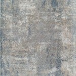 Rugs America - Rugs America Milford MD15A Transitional Vintage Hill Castle Stone Rugs, 8'x10' - Hints of taupe permeate throughout this area rug, bathed in misty hues of blue, gray, and white, to create an ethereal tonal design. Organic washes of color give the Hill Castle Stone area rug depth and the artfully distressed look of an heirloom. Given that our exquisite rug's abstract pattern makes it the center focus of any living space, we suggest pairing it with shiny silver accents and mirrored furnishings, which will enhance the opulent sophistication of your room. Equally as durable as it is stunning, this rug will gracefully age with your home, providing both style and comfort for years to come.Features