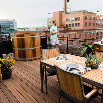 Downtown Living Rooftop Deck -- Envision Distinction Spiced Teak composite deck