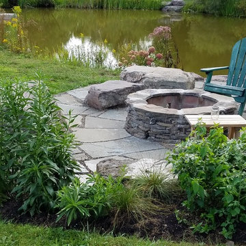 Rustic Getaway Patio and Pond