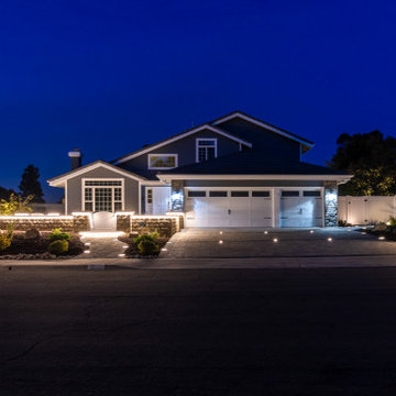 Illuminated Front Landscape & Hardscape | Scripps Ranch ResidenceIlluminated Fro