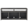Evelyn 70" TV Entertainment Console, 2 Shelves, 3 Cubbies, Smooth Gray