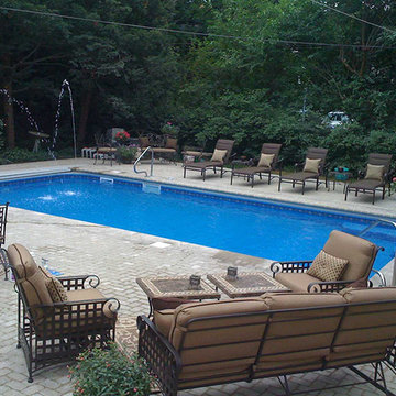 Inground Pool with Deck Jets