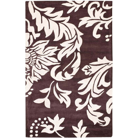 Safavieh Soho Soh831A Floral Rug, Brown/Ivory, 5'0"x8'0"