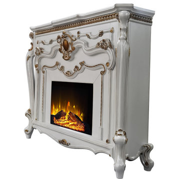 ACME Picardy Fireplace in Antique Pearl Finish
