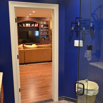 Bathroom and Steam Shower in Finished Basement Cherry Creek West Chester, PA