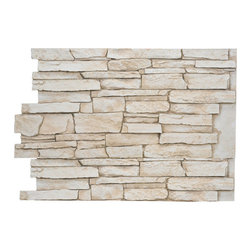 143-36-BRECKENRIDGE DEEP WIDE STACKED DESIGN WALL PANEL - 36"H - Wall Panels