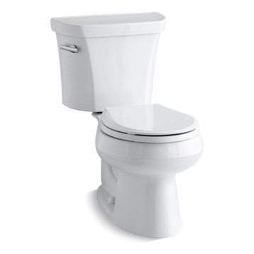 Kohler Wellworth 2-Piece Round-Front 1.6 GPF Toilet w/ Left-Hand Lever, White
