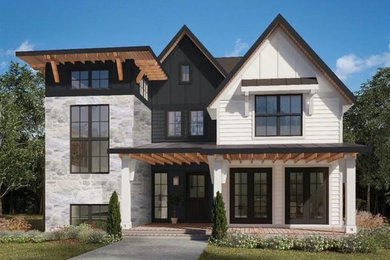 Example of an exterior home design in Calgary