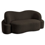 Meridian Furniture - Principessa Boucle Fabric Chair, Brown, Loveseat - Inject casual comfort into your living room, bedroom, or dorm room with this Principessa boucle fabric living room loveseat. Not just another pretty face in the crowd, this loveseat looks like a statement piece but feels like your favorite easy loveseat. A delight to come home to at the end of the day, this loveseat features a curved seat and back for a modish look and its covered in rich brown boucle fabric for softness you can appreciate.