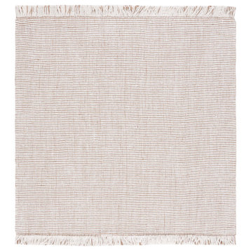 Safavieh Vintage Leather Collection NF826A Rug, Ivory/Natural, 6' X 6' Square