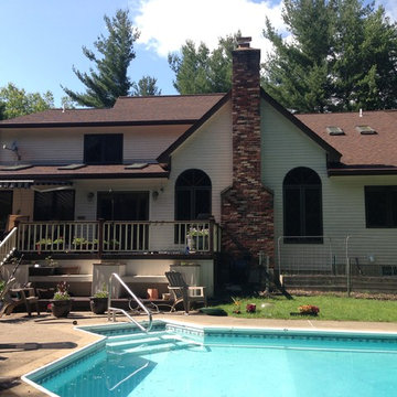Clifton Park Timberwick Mahogony & Cedar Screened Porch Pregola addition