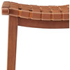 Marco PU Backless Counter Stool in Ochre Brown/Medium Brown