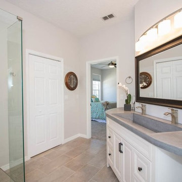 Master Bathroom Custom Concrete Countercon