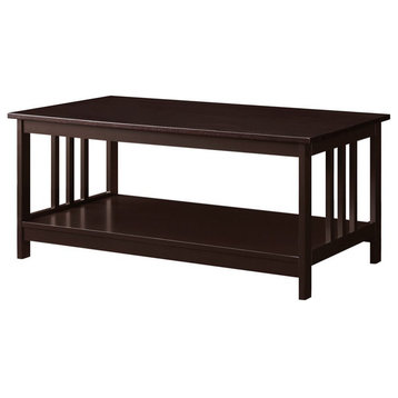 Convenience Concepts Mission Coffee Table in Espresso Wood Finish