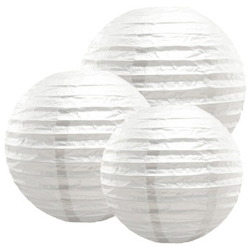 Paper Lanterns- Multi Size, 6-Piece Set, White
