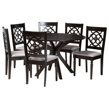 Lyndsay Contemproary Dining Collection, Gray/Dark Brown