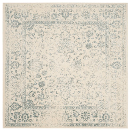 Safavieh Adirondack Collection ADR109 Rug, Ivory/Slate, 10' Square